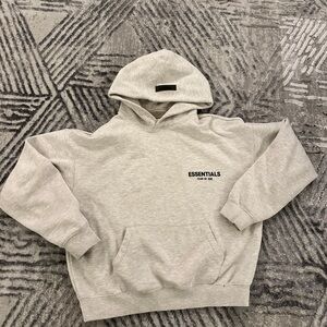 Fear of God Essentials Hoodie SS22 Light Oatmeal Gray - 100% Authentic XS
